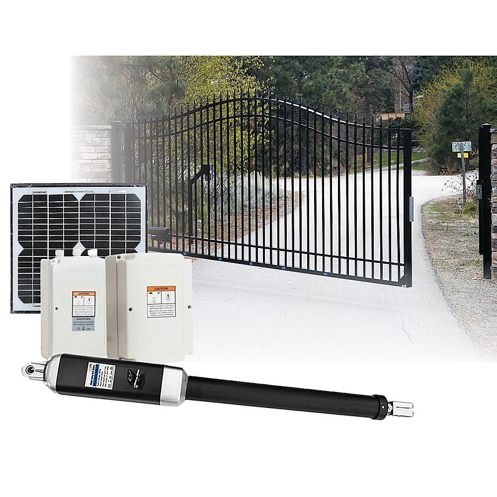 500KG 10W Solar Single Swing Auto Motor Remote Gate Opener